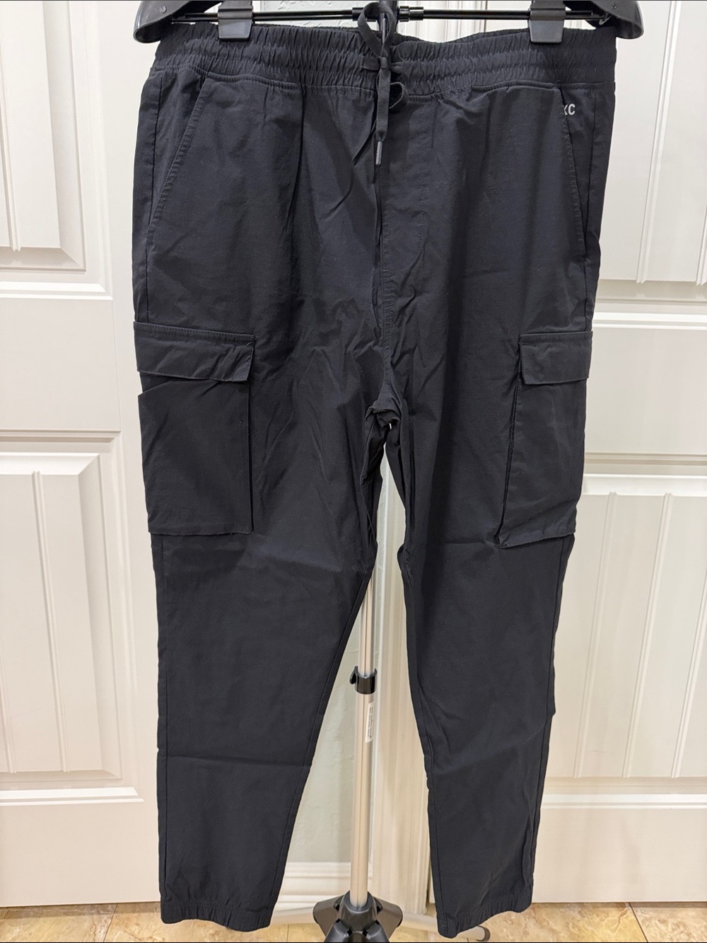 Kenneth Cole Black Cargo Jogger Pants